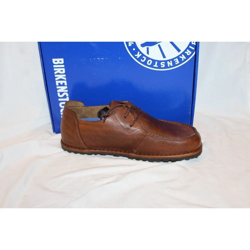Birkenstock Men's Utti Leather Slip On Casual Shoes Dark Roast EU 42 US 9